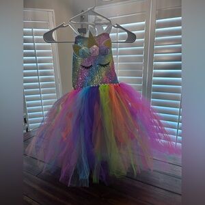 Rainbow Unicorn Kids Costume Dress